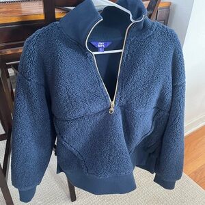 JoyLab Dark Blue Fleece with Gold Accents